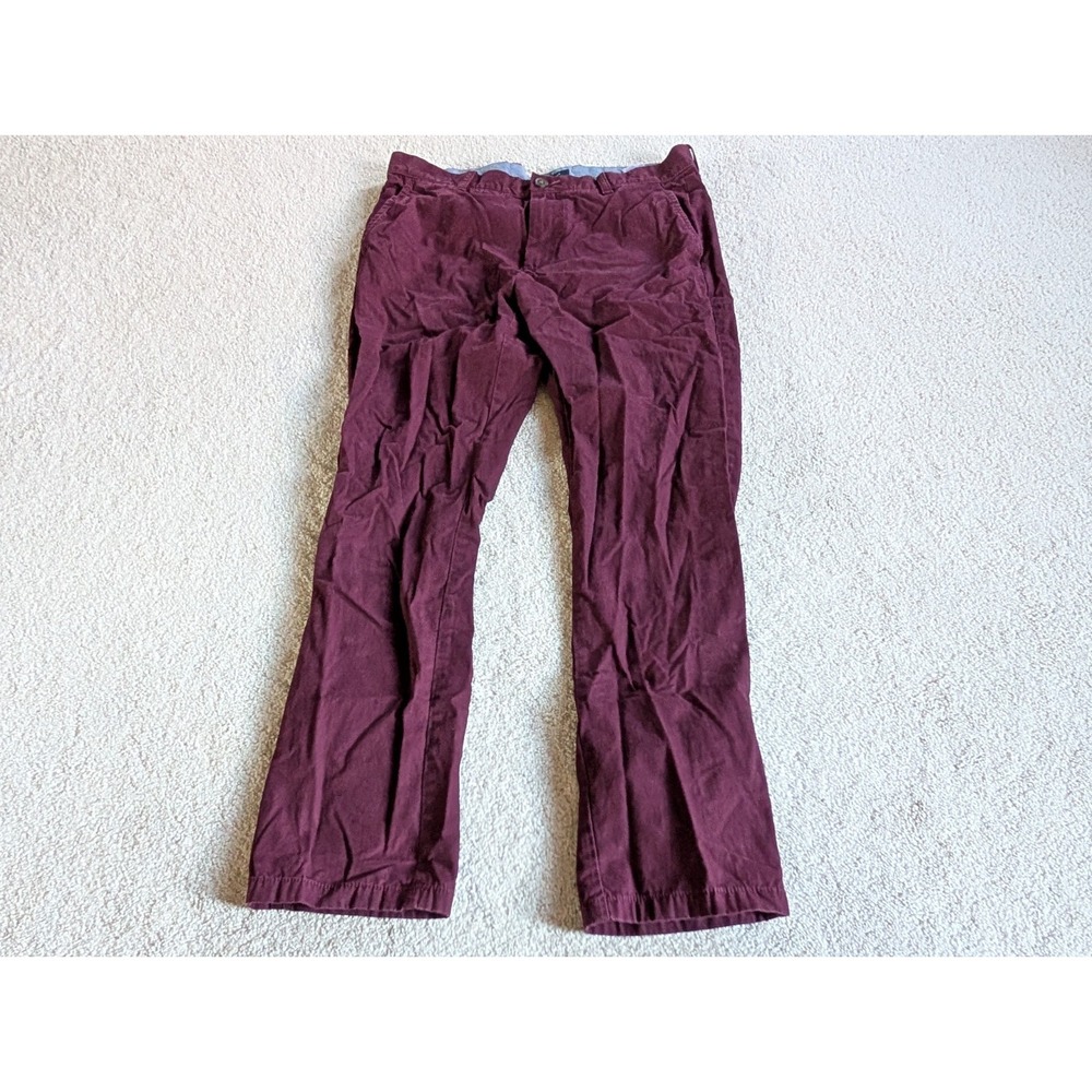 Tommy Hilfiger Mens Red Chino Pants 32x32 Casual Cotton Trousers